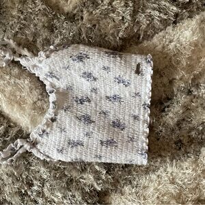 Hollister White and Gray Kids Tank Top